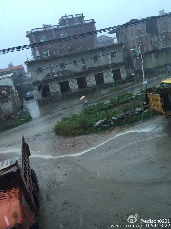 台风“杜鹃”在福建莆田登陆 福建沿海局部有特大暴雨