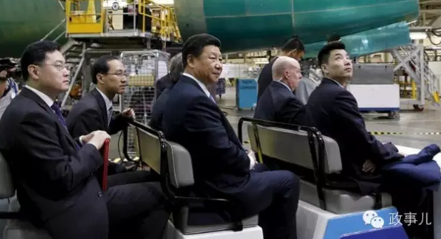 访美期间，与习近平距离最近的六个人