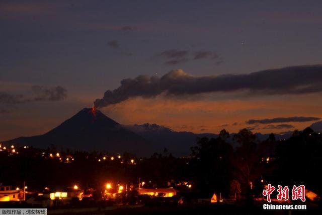 厄瓜多爾通古拉瓦火山噴發