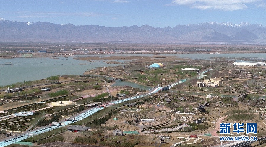 航拍：银川市花博园提档升级进行时