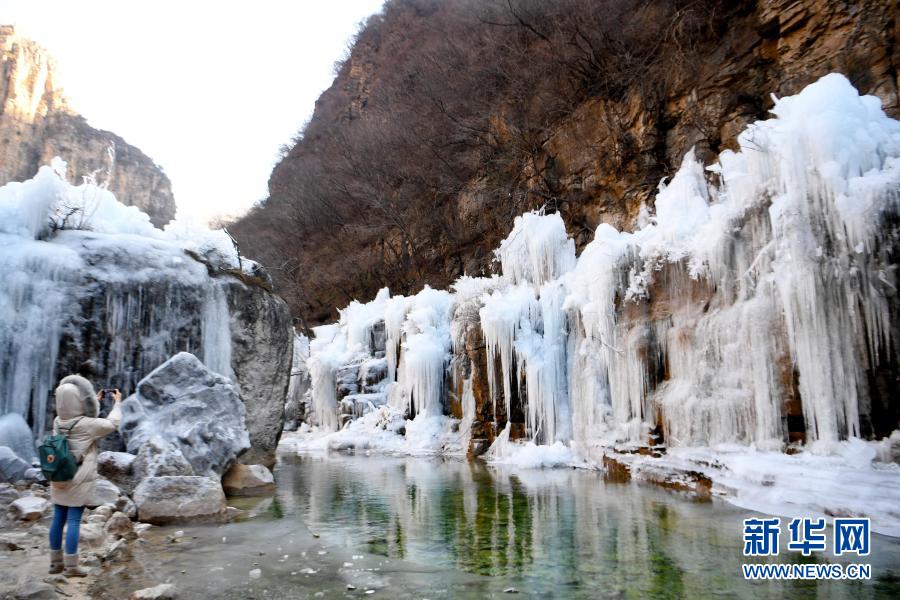 焦作云台山：冬日冰瀑美