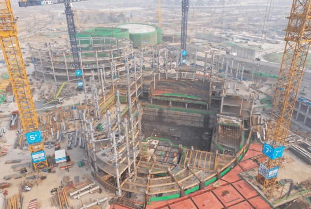 中國一冶鋼構公司西安文化交流中心工程 鋼結構製作項目完工