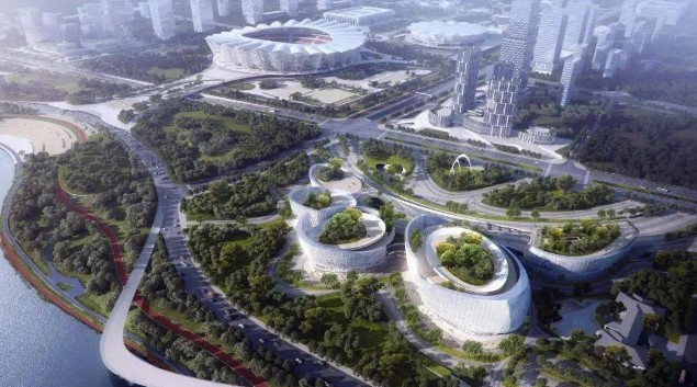 中國一冶鋼構公司西安文化交流中心工程 鋼結構製作項目完工