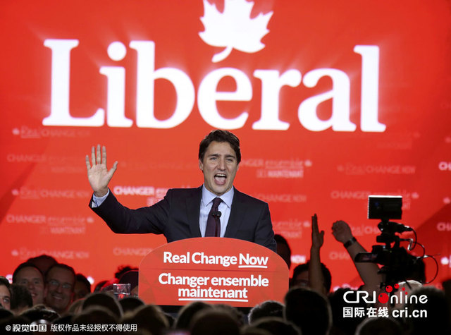 加拿大自由黨贏得選舉 小特魯多發表獲勝演説