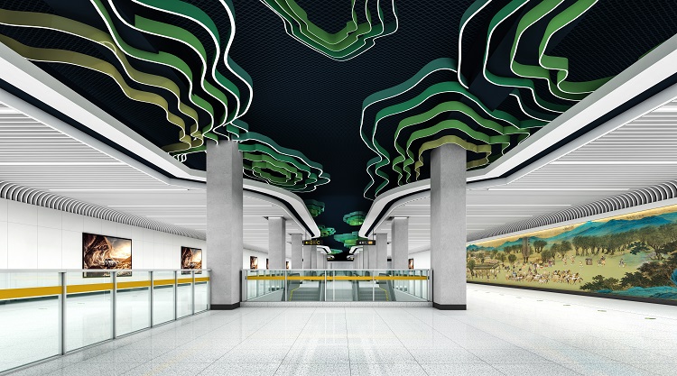 济南地铁2号线19座地铁站全景图来袭