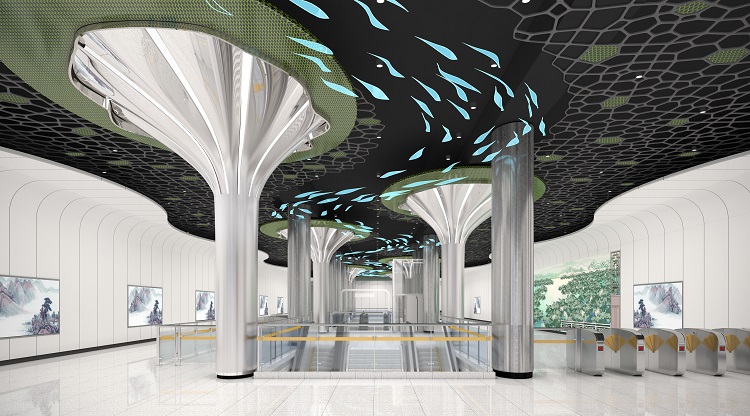 济南地铁2号线19座地铁站全景图来袭