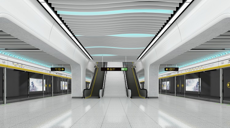 济南地铁2号线19座地铁站全景图来袭