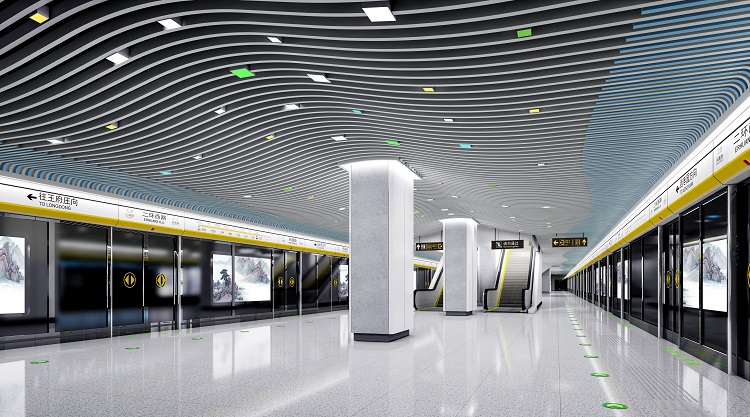 济南地铁2号线19座地铁站全景图来袭