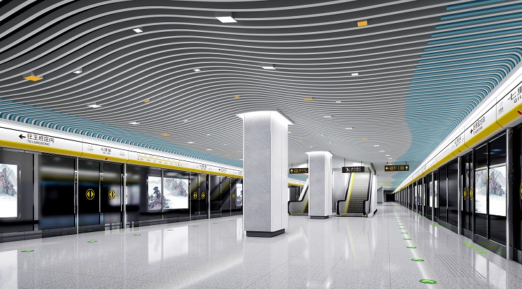 济南地铁2号线19座地铁站全景图来袭