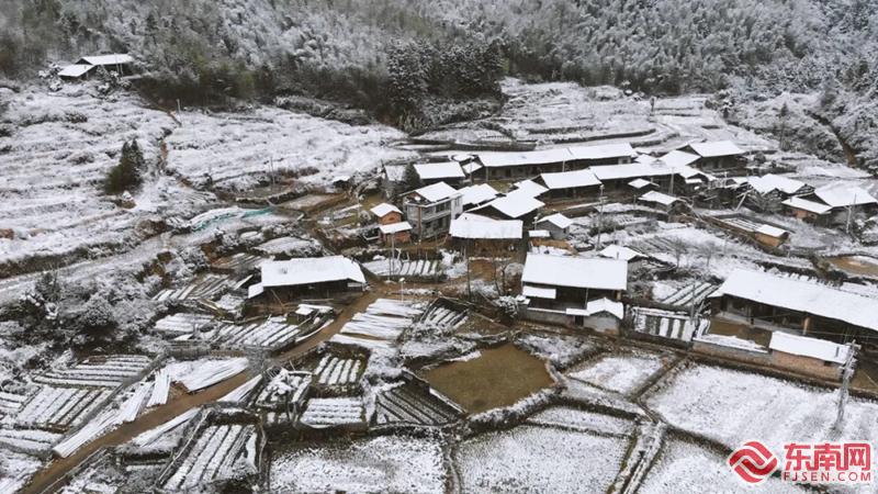 最強寒潮帶來閩北山區絕美雪景