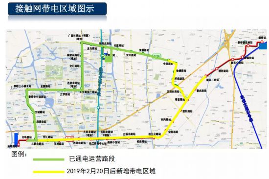 松江有轨电车二期工程将通电调试 预计下半年开通 连接松江新老城区