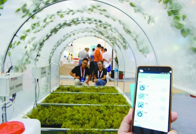 （环保图文）南京国际智慧农业博览会上 种地手机远程搞定