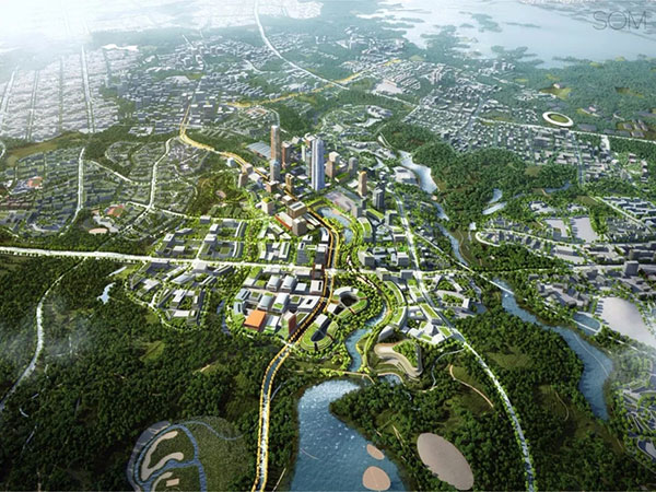 空港新城规划效果图(简阳市委宣传部 供图)