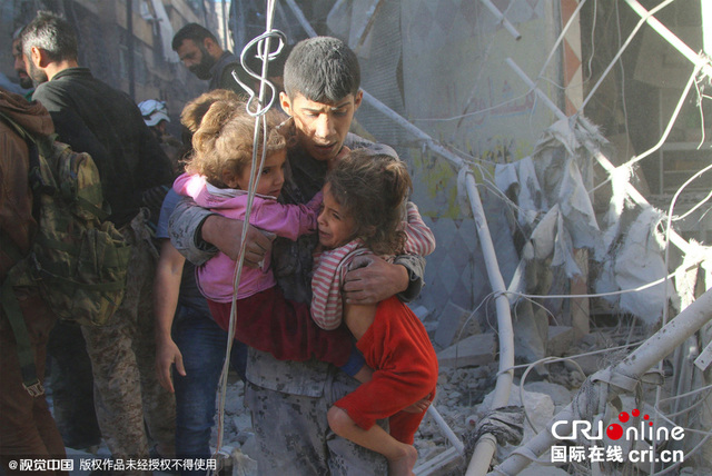 俄羅斯空襲敘利亞反對派控制區 房屋變廢墟