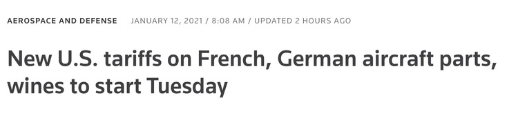 还没完？！持续17年 美欧航空补贴纷争上新番：为何法德首当其冲
