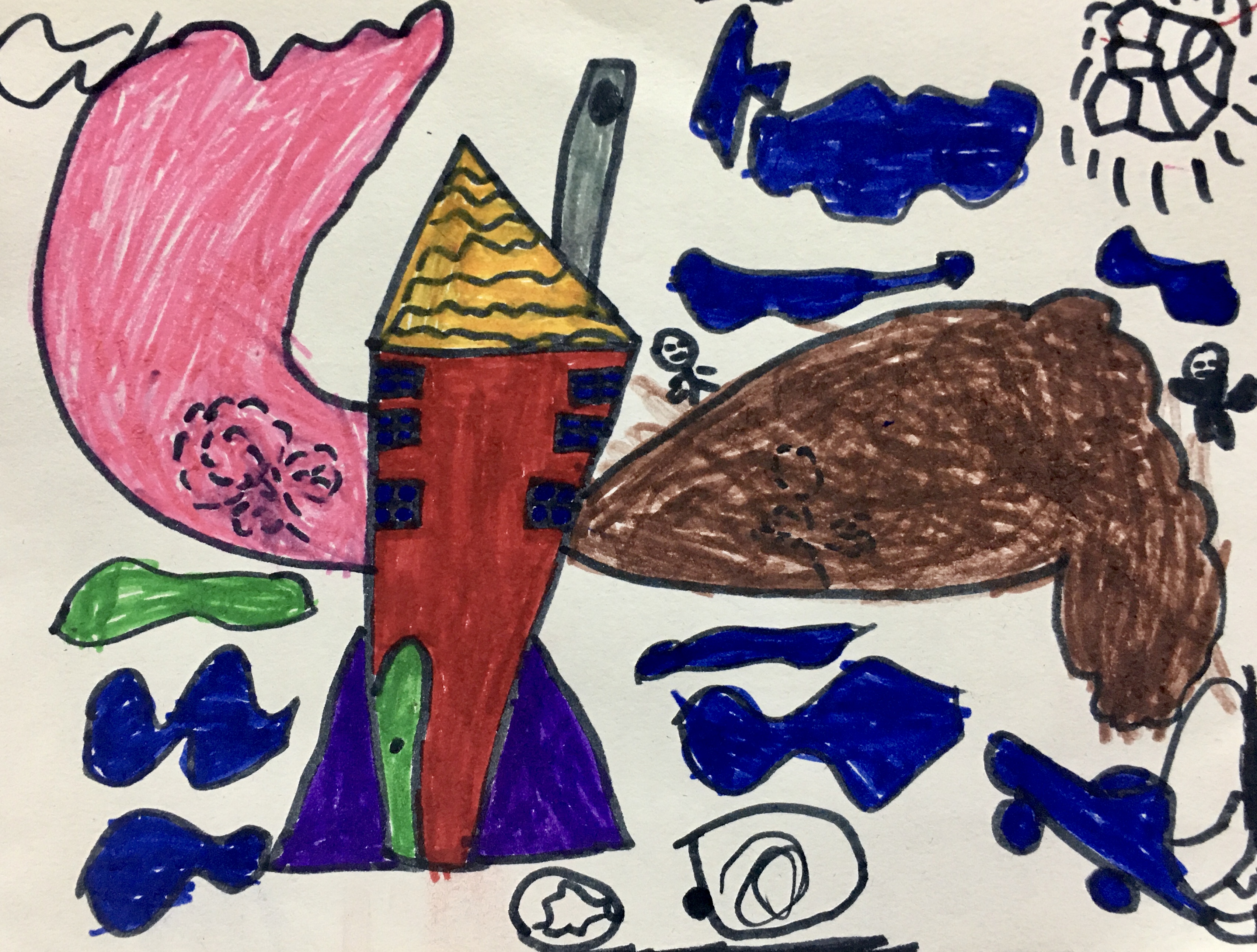 “2030我的家鄉”兒童主題繪畫作品展_fororder_陳澤威 7歲 株洲 《株洲的房子會飛啦！》 15116061081.JPG