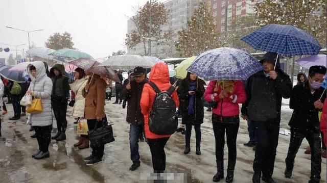 郑州暴雪致交通堵塞 千人滞留公交站场面震撼