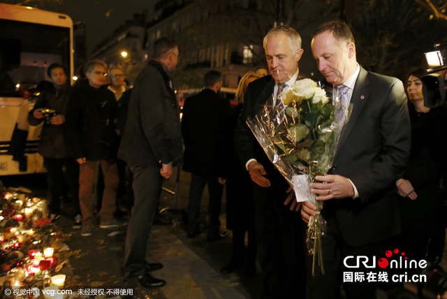 多国领导人抵法 悼念巴黎恐袭案遇难者