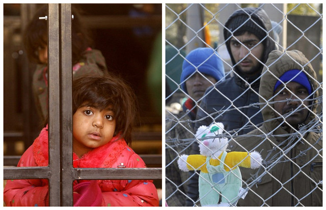 马其顿高竖栅栏挡移民 数百人冲袭边境警察 马其顿高竖栅栏挡移民 数百人冲袭边境警察