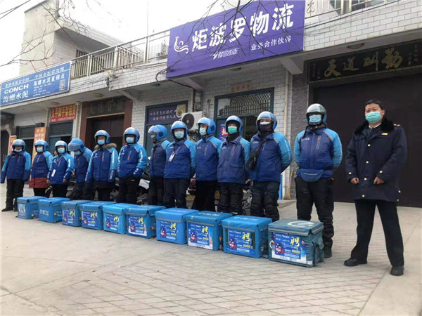 宝鸡陈仓区：外卖人员集中检测  送餐服务安全放心