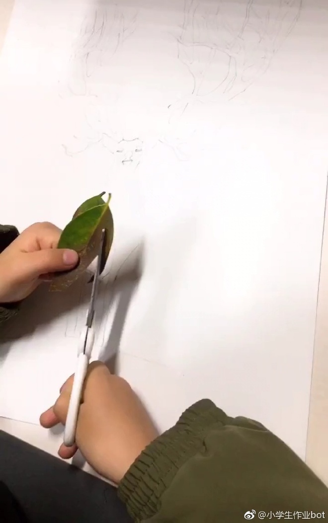 图片默认标题_fororder_手工树叶画作品2