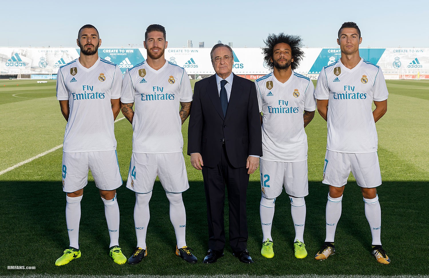 皇馬新賽季全家福 C羅貝爾左右護法齊達內