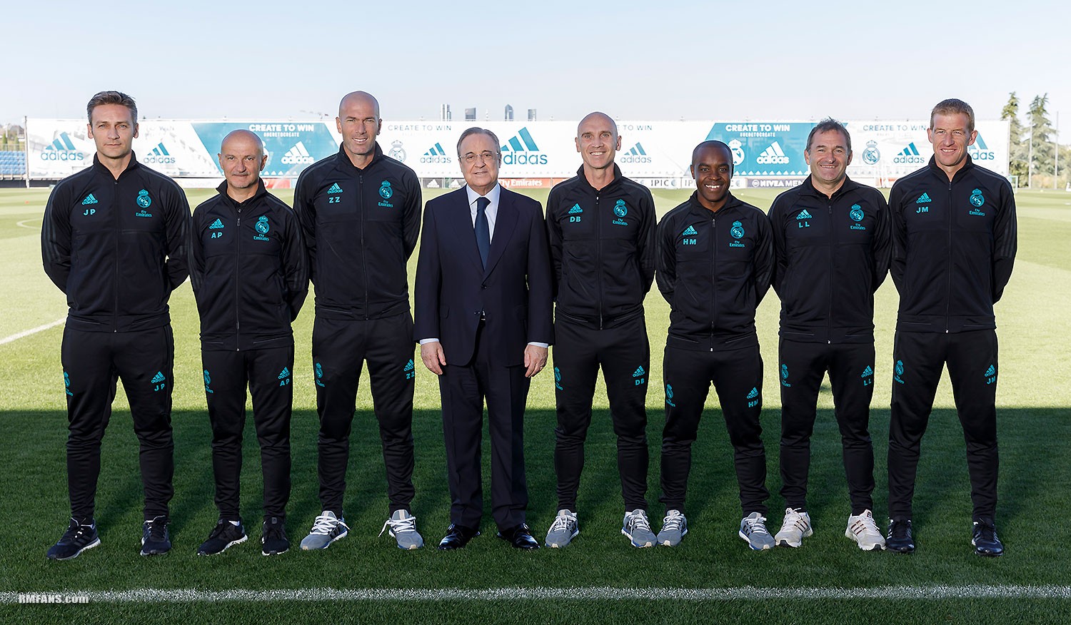 皇馬新賽季全家福 C羅貝爾左右護法齊達內