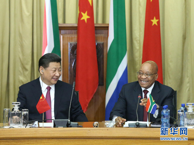 習近平同南非總統祖馬舉行會談 中方願助力南非引領中非産能合作
