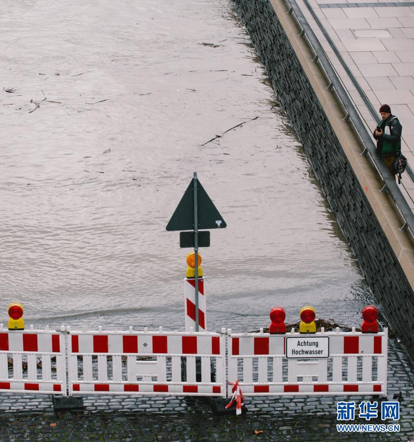 德国莱茵河受降雨影响水位上涨 国际在线移动版