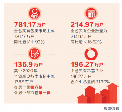 河南省2020年新設市場主體居全國第六位