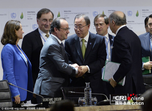 巴黎气候大会通过全球气候变化新协议