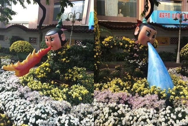 广州现菊花葫芦娃 网友吐糟童年尽毁 广州现菊花葫芦娃 网友吐糟童年尽毁