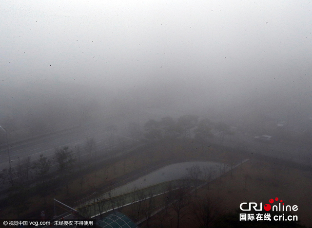 韩国发布雾霾警报 浮尘遮天蔽日