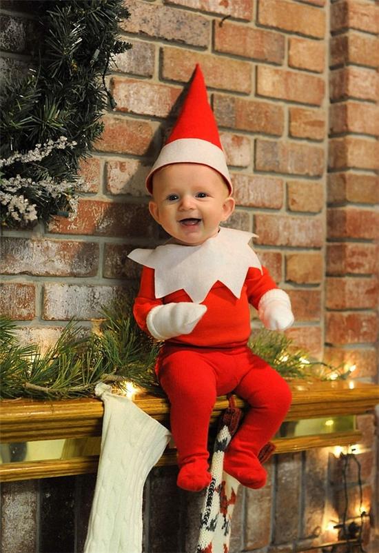 双语：爸比把儿子扮成圣诞小精灵萌一脸血