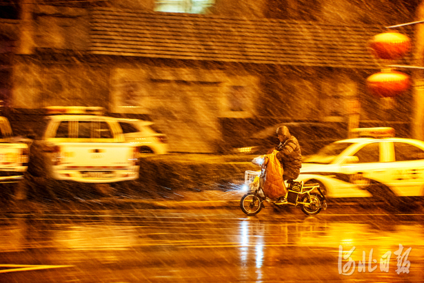 河北邯鄲：喜降春雪