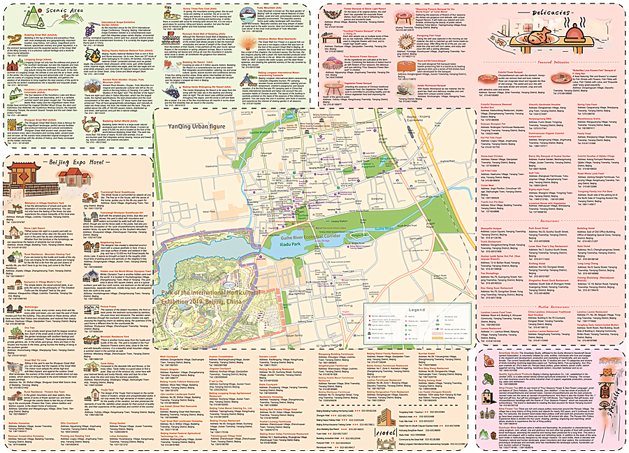 Map of tourist guide in Yanqing_fororder_Yanqing map back