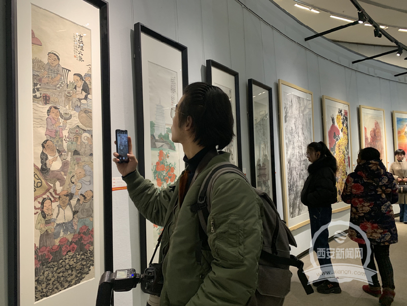 丝路文明•中国国家画院暨长安画坛美术作品展启幕