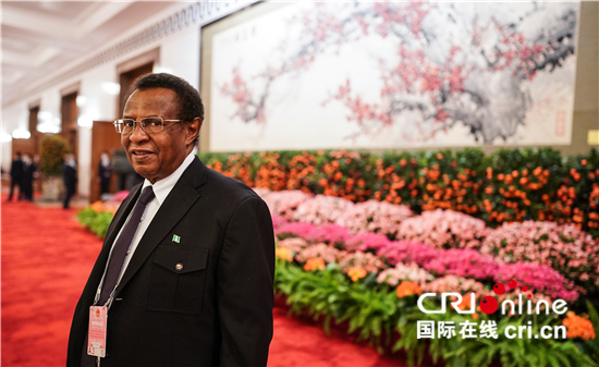 尼日利亞駐華大使點讚中國發展經驗和發展藍圖_fororder_尼日利亞駐華大使巴巴.艾哈邁德.吉達（攝影 李晉）