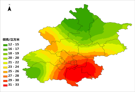北京2015年空气达标天数过半 46天重度污染
