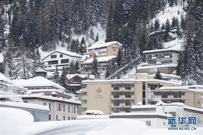 这是1月21日拍摄的瑞士小镇达沃斯. 新华社记者徐金泉摄