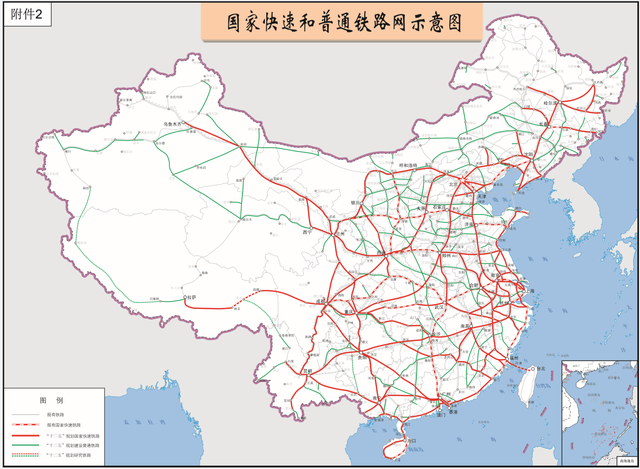 在铁路网中,该段显示为十二五规划研究铁路,在公路网当中,该段显示
