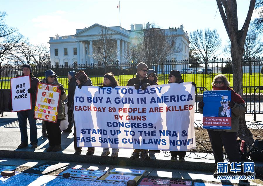 白宫前举行防止枪支暴力集会