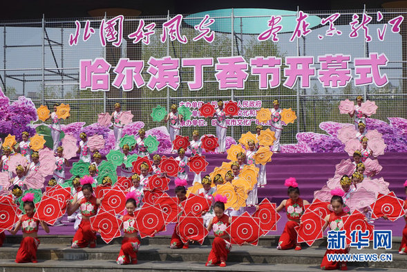 2019哈尔滨丁香节开幕式在群力丁香公园举行