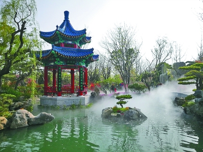 在北京世園會園區品讀文化魅力：覽千里江山 看世界文化