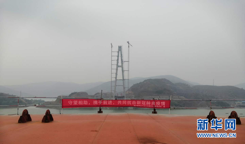 武穴长江公路大桥施工按下“快进键” 确保年底通车