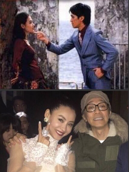 周星驰张柏芝时隔多年再次合影 却被小甜馨抢镜了|周星驰| 张柏芝