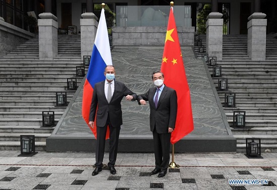 Mga isyung panrehiyon at pandaigdig, pinag-usapan ng Tsina at Rusya_fororder_20210323RusyaTsina550