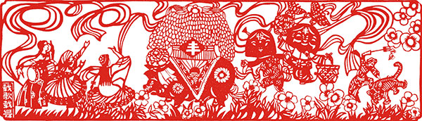 广元苍溪：唤马剪纸剪出幸福生活_fororder_五谷丰登