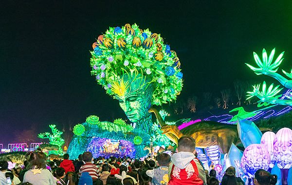40天超50万游客涌入自贡 打卡“天下第一灯”_fororder_3灯会现场（摄影-廖志全）