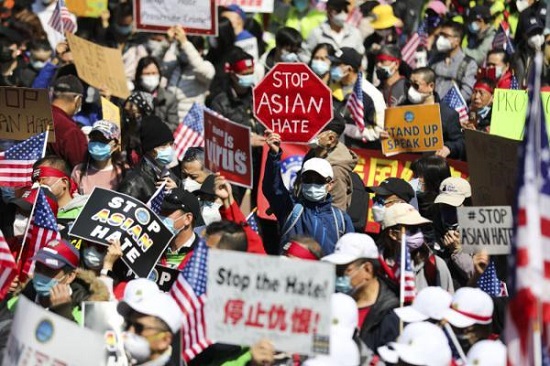 Malawakang kilos-protesta laban sa diskriminasyong panlahi at pagkamuhi sa mga Asyano, ginanap sa New York_fororder_20210405hate2550